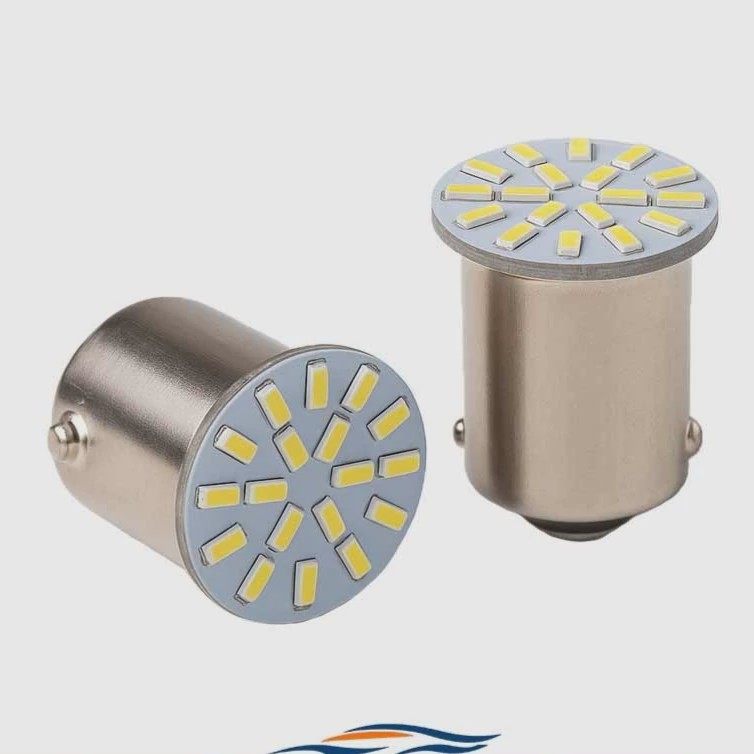 لامپ فندقی چراغ خطر عقب خودرو تک کنتاکت LED 22 تایی بسته 2 عددی