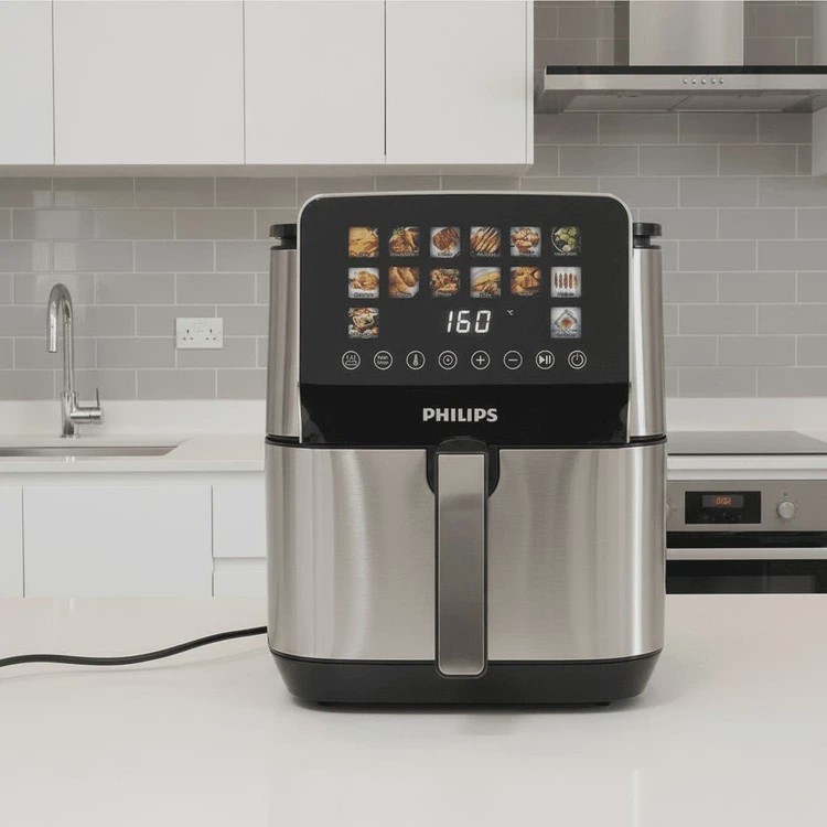 سرخ کن دوالمنت فیلیپس- ظرفیت 15 5 لیتری تمام استیل مانیتور دار- قدرت 3500W وات- مدل PH-9880