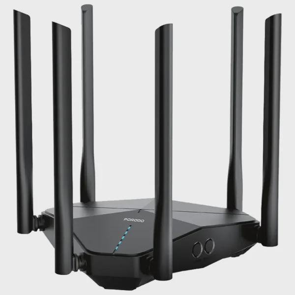 روتر بیسیم دو باند 6 آنتن 4G LTE پرودو Porodo Dual Band Portable Wi-Fi Router PDLFST207
