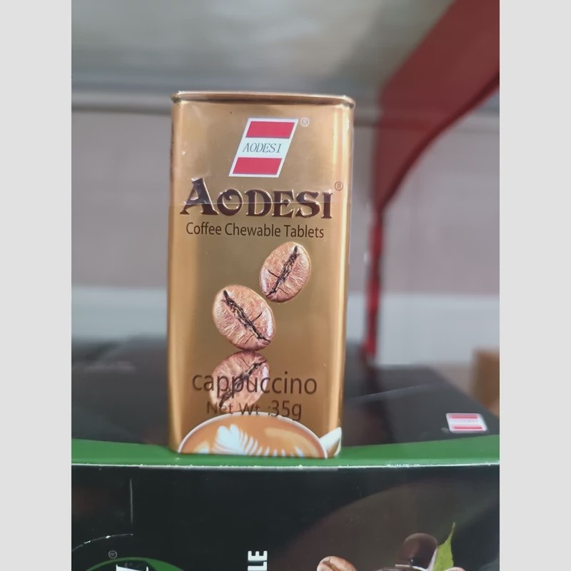 قرص خوشبو کننده دهان آئودسی (اودسی) با طعم کاپوچینو 35 گرمی Aodesi Cappuccino Chewing Tablet
