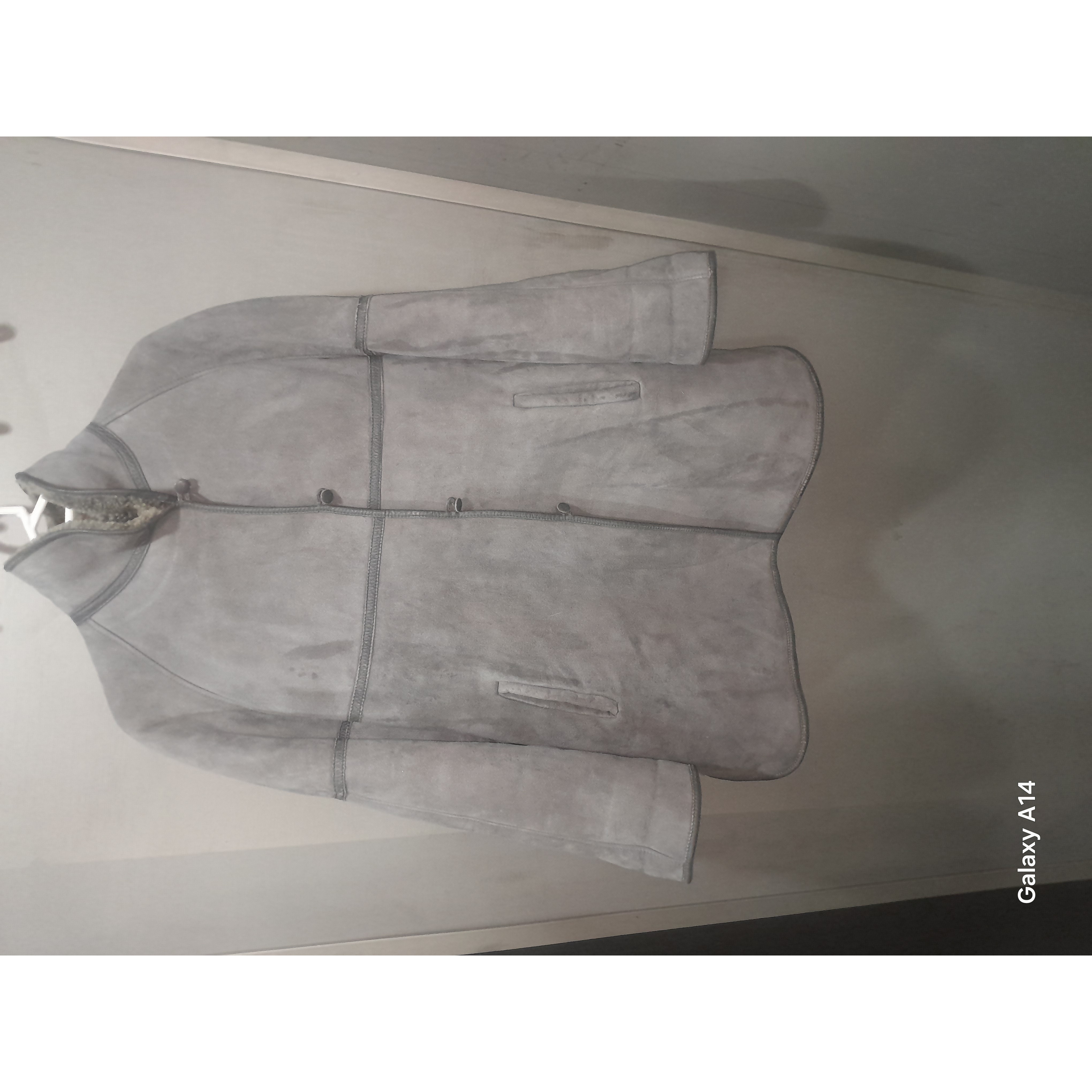 اورکت مردانه پوست بوفالو اصلی برند leather SAJAD بادام بسیار بالا