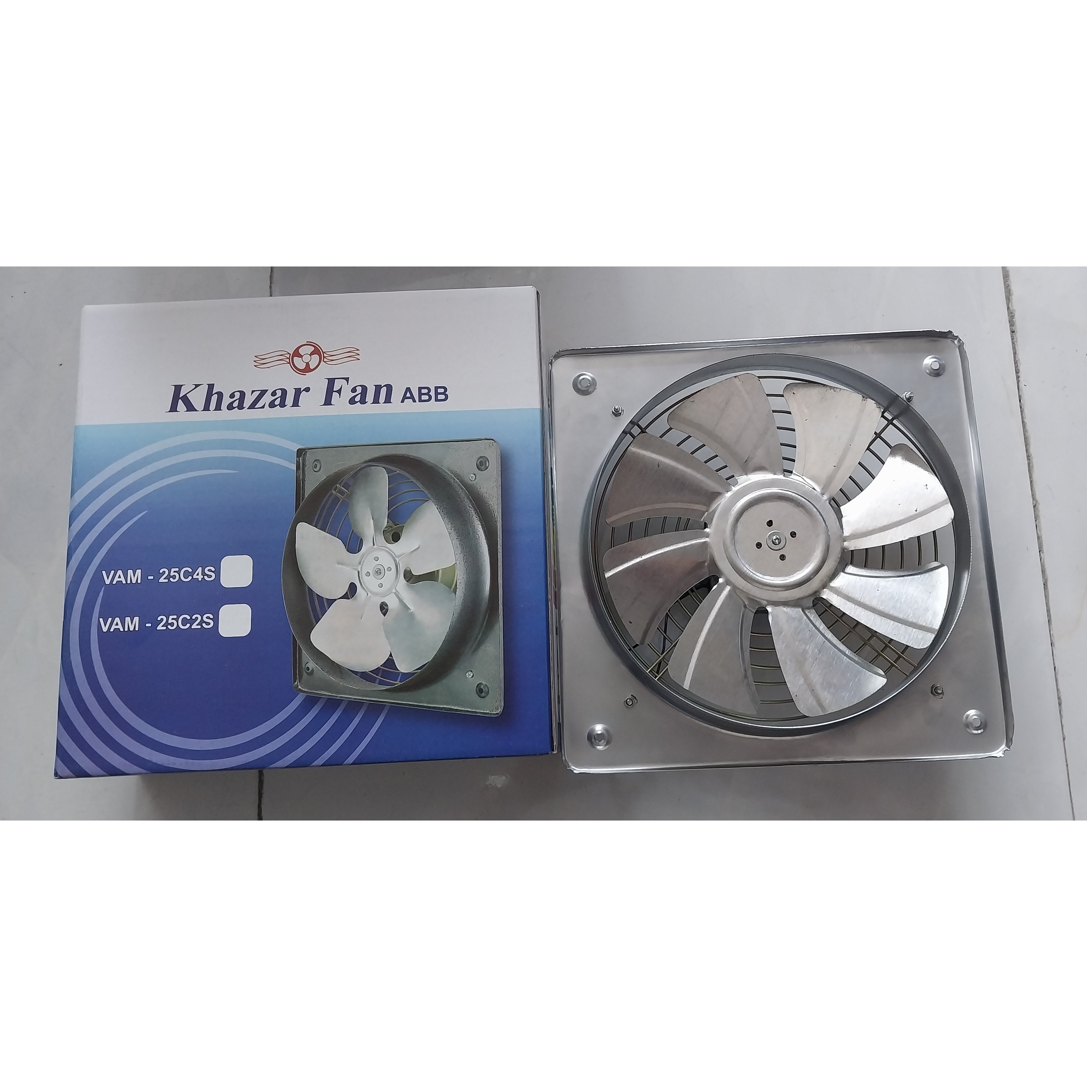 هواکش خانگی فلزی 25cm خزر فن مدلABB