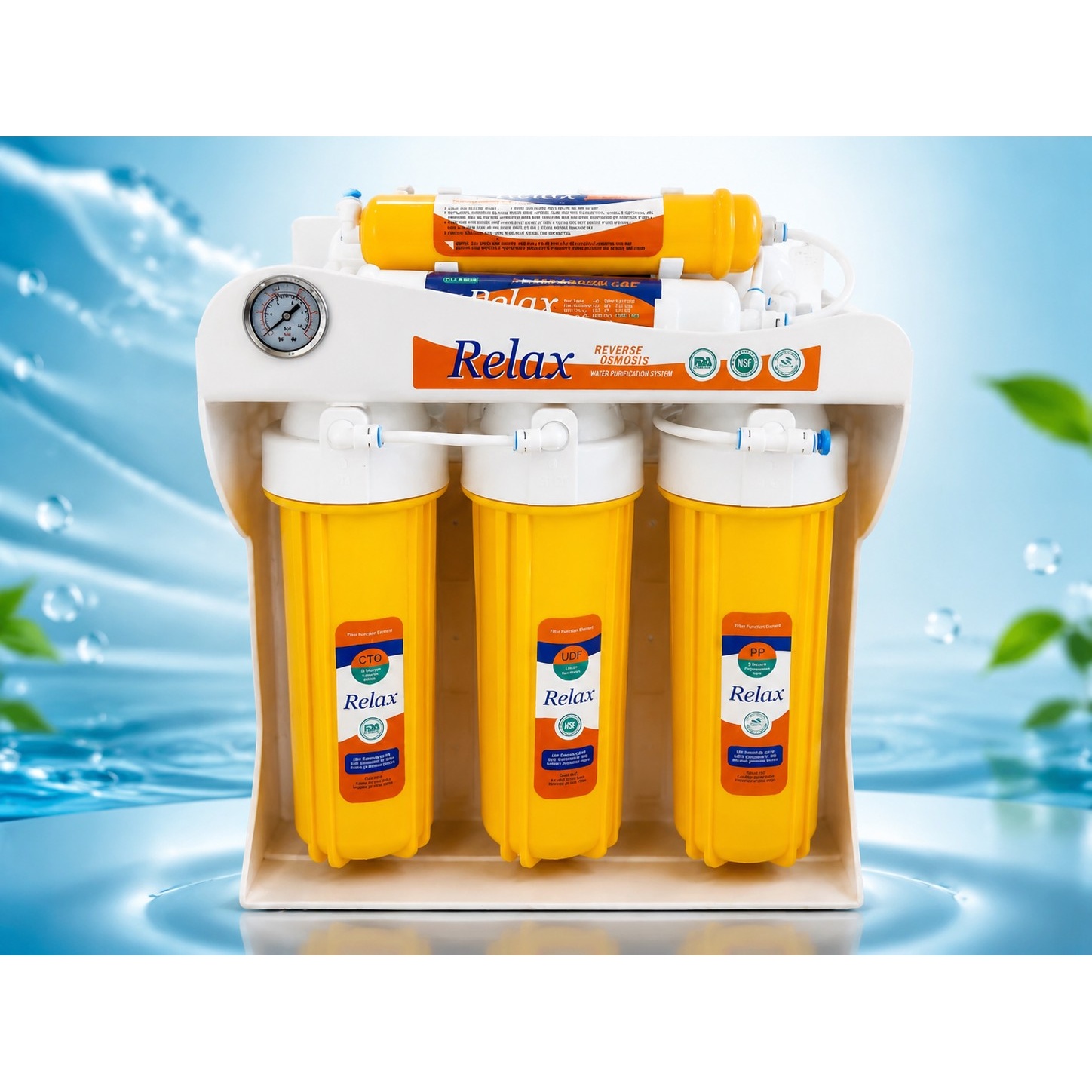 دستگاه تصفیه آب Relax مدل RO-6 گیج فشار، اسمز معکوس