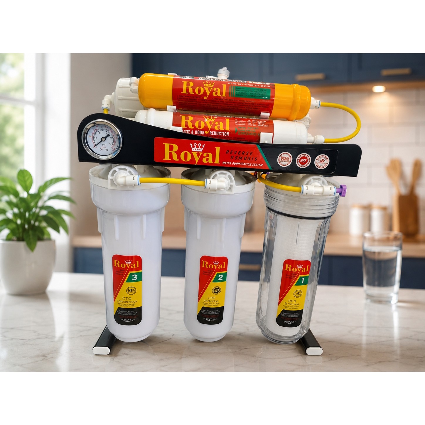 دستگاه تصفیه آب Royal مدل Ultra-Premium فیلتر معدنی و نمایشگر فشار