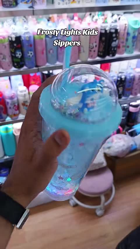 ماگ اسموتی چراغ دار اورجینال دوجداره با نی نشکن وارداتی
