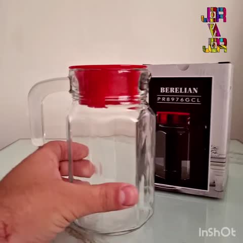 پارچ یخچالی درب دار 650cc سفید مدل برلیان کاوه