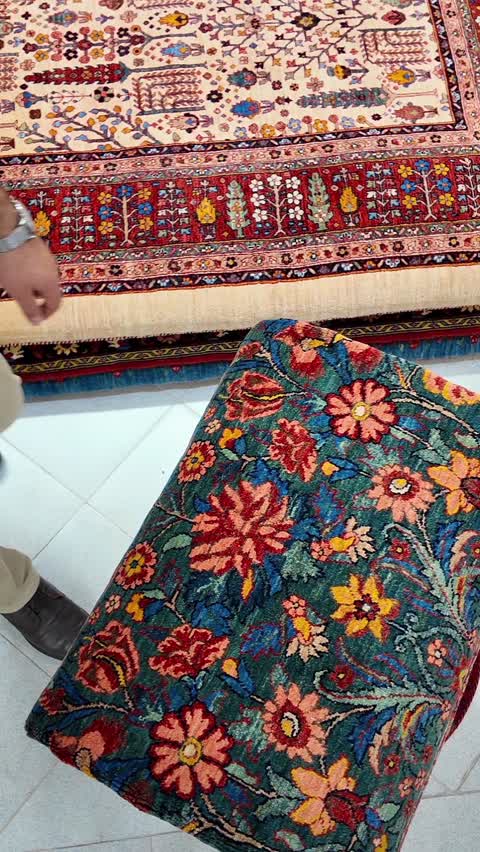فرش دستباف چهار متری قشقایی شیراز کد050588