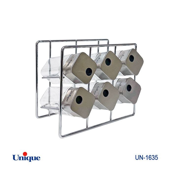 ست ادویه درب استیل 6 عددی یونیک Unique کد UN-1635