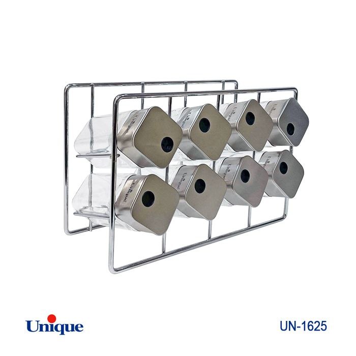 ست ادویه درب استیل یونیک Unique مستطیل 8 عددی کد UN-1625