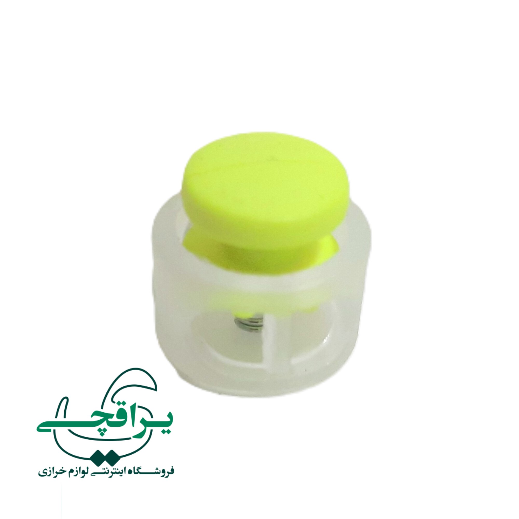 استوپر (استاپر) بندگیر پلاستیکی شفاف دکمه سبز فسفری (500 عدد)