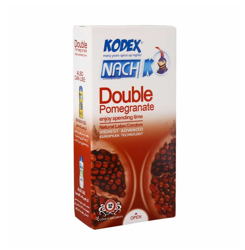 کاندوم کدکس مدل Double Pomegranate بسته 12 عددی