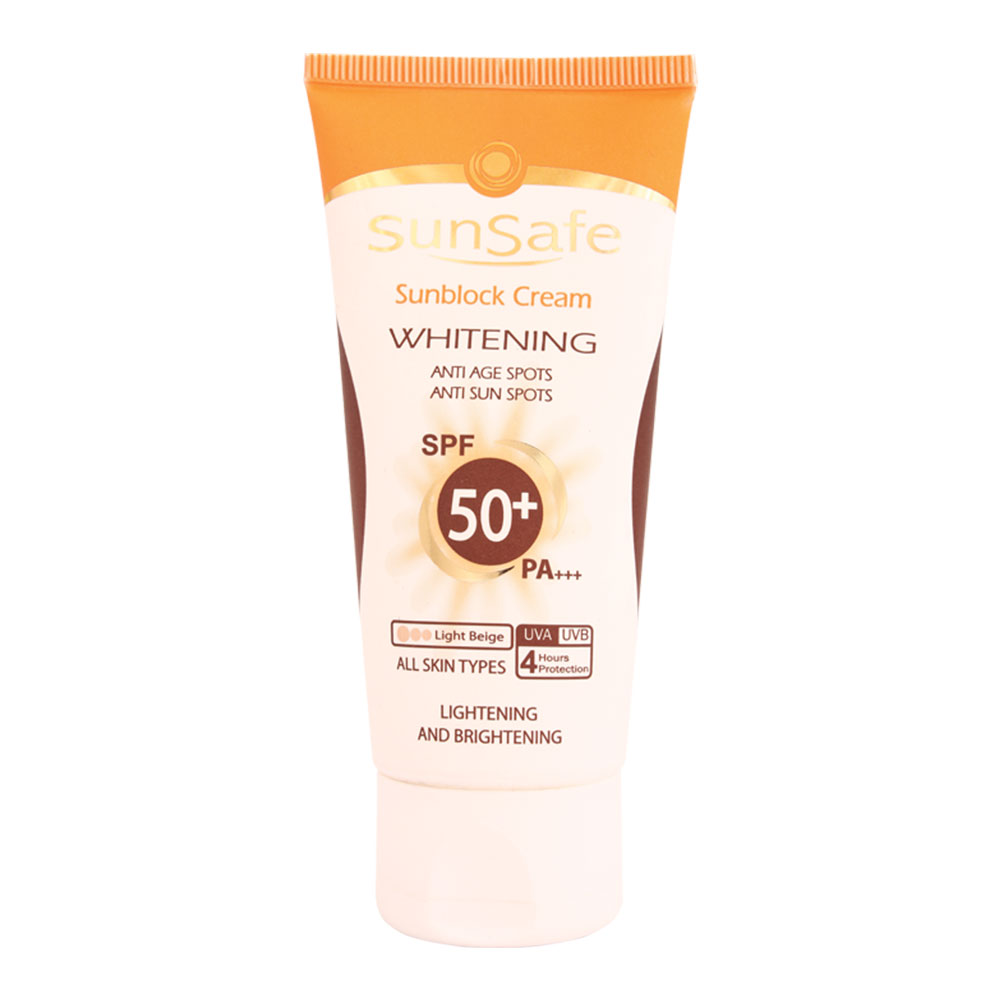ضدآفتاب روشن کننده spf50 بژروشن Sunsafe