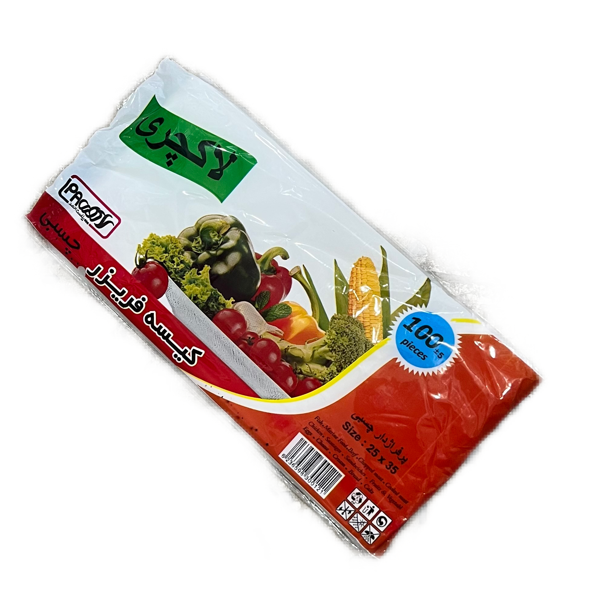 کیسه فریزر چسبی لاکچری 100 برگ ، ساز 35*25