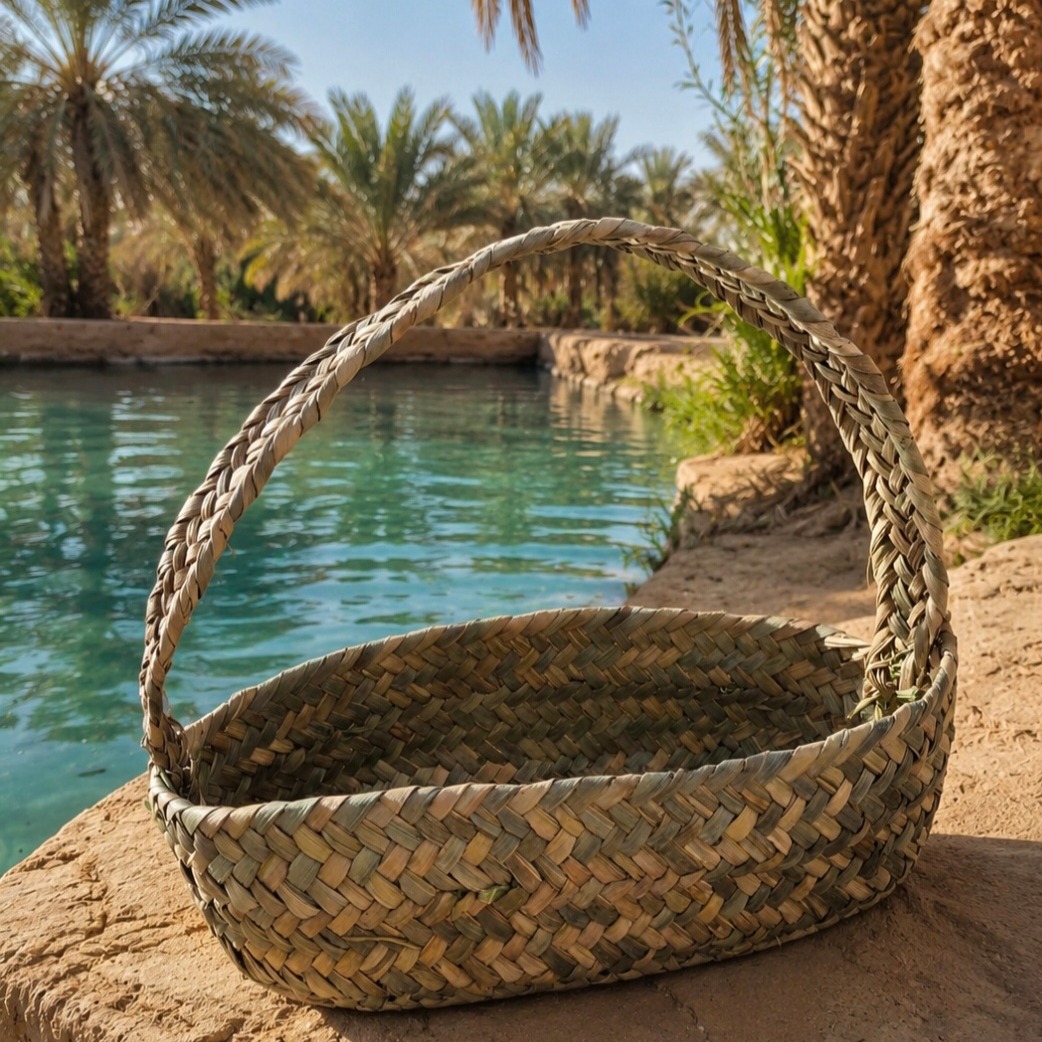 جا قاشقی حصیری دسته دار