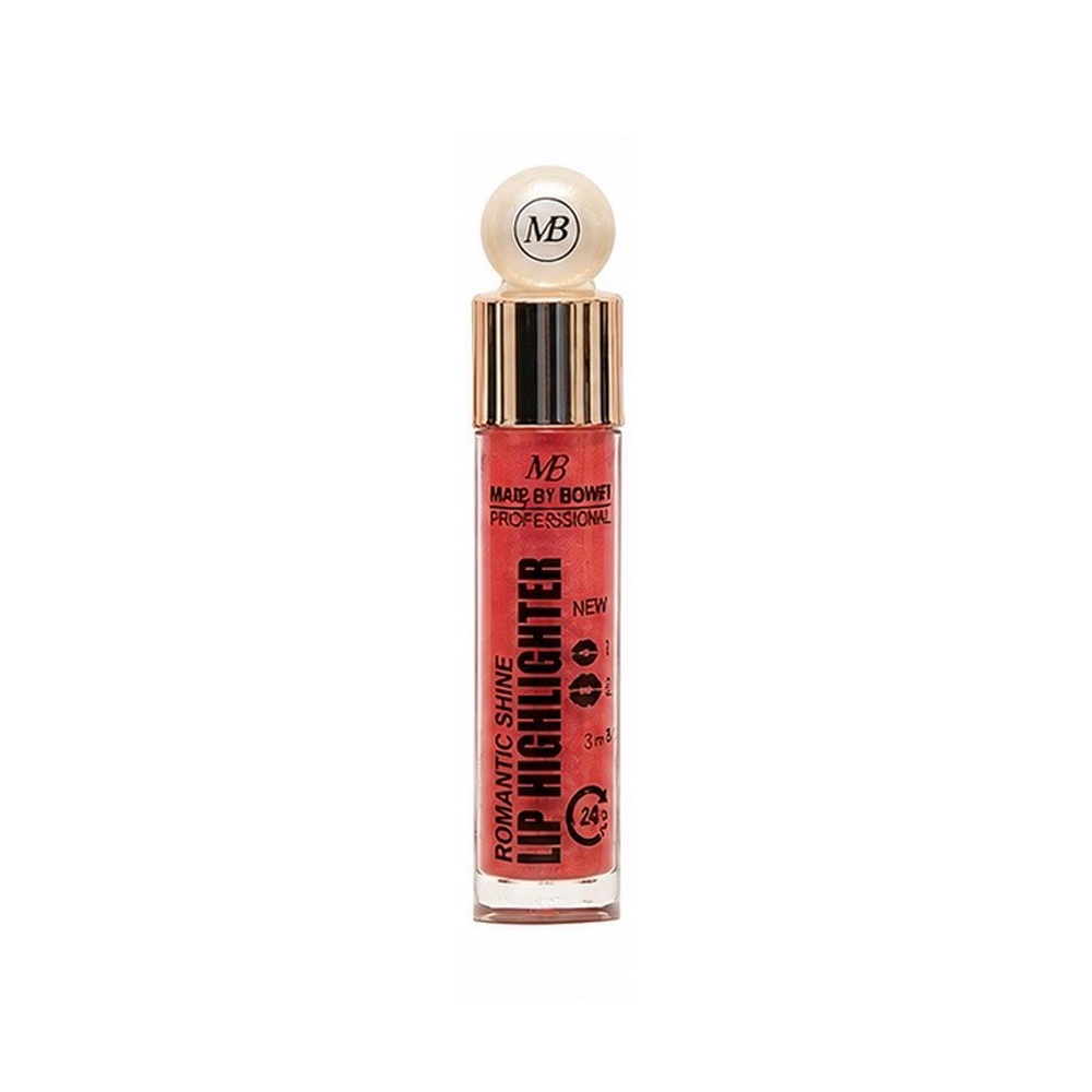رژ و هایلایتر حجم دهنده لب 48 ساعته مایا براون مدل ROMANTIC SHINE شماره 702 رنگ گوجه ای حجم 10 میل