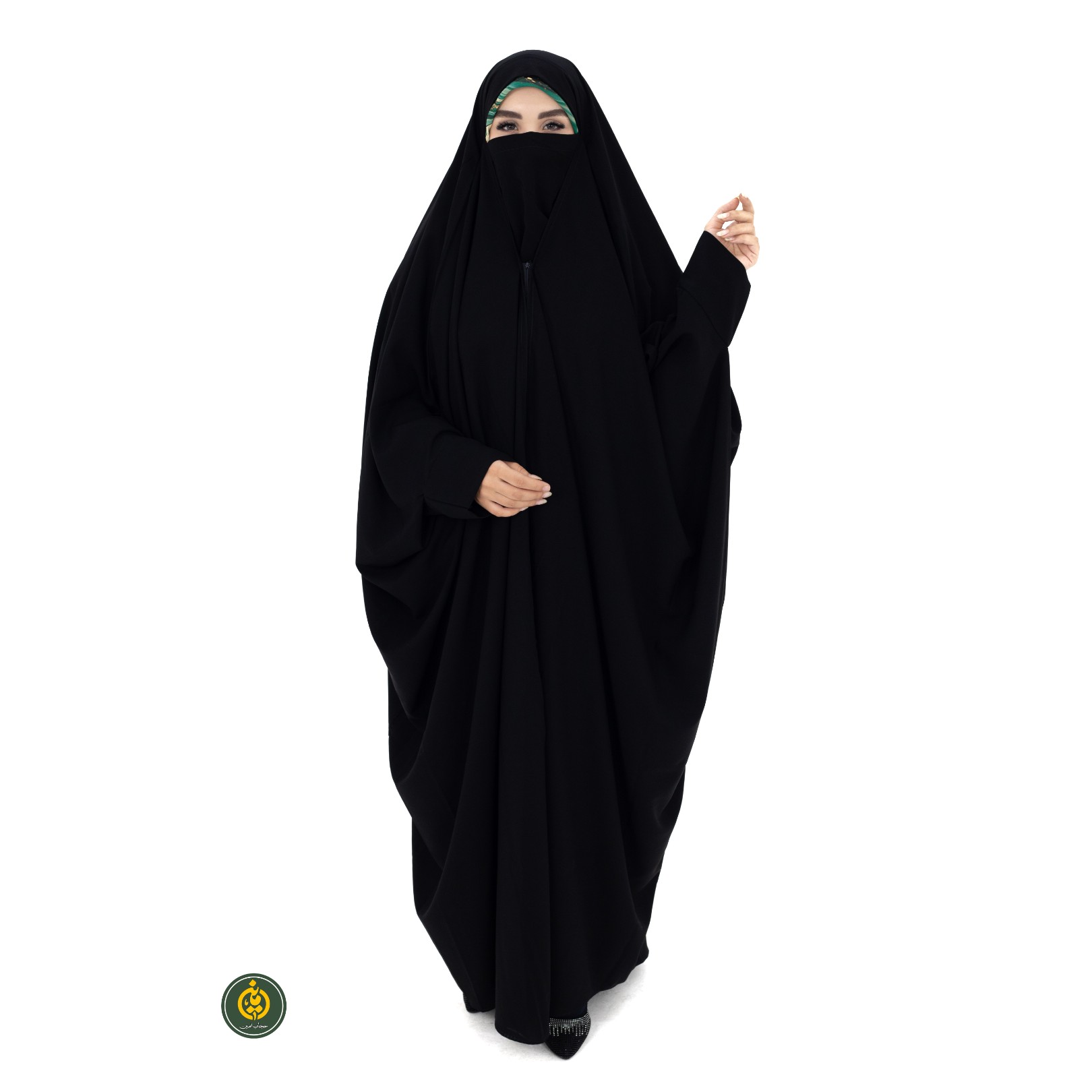 چادر بحرینی زیپ دار جنس کرپ مهارجه