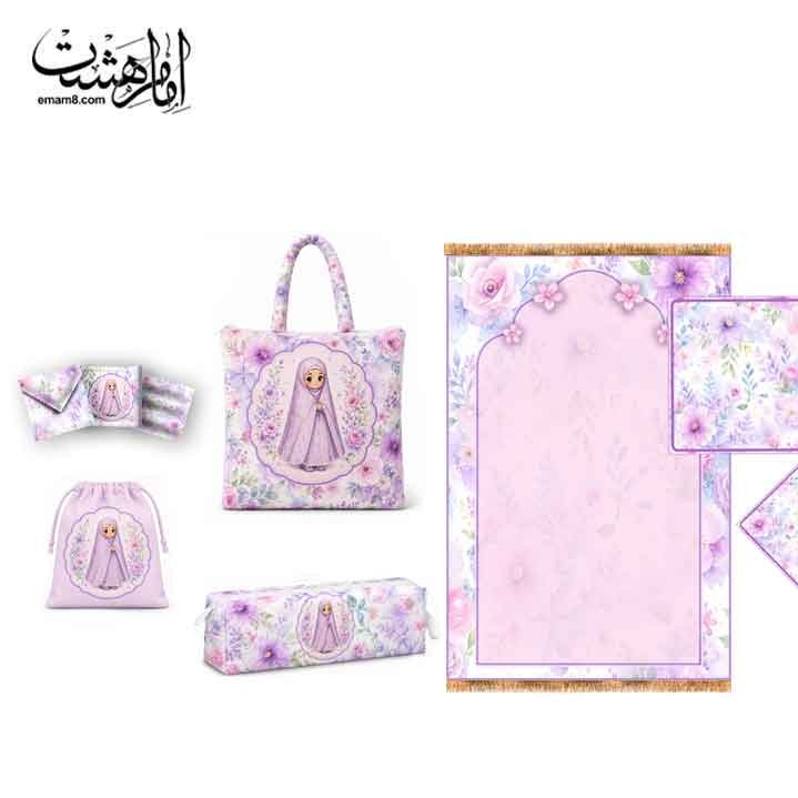 ست هفت تکه جشن تکلیف طرح گل یاسی  کد  31133 سایز 6X9