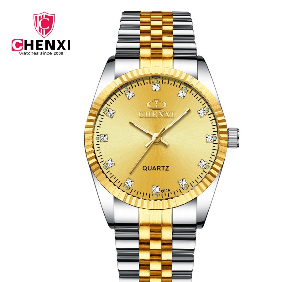 ساعت مچی مردانه چنکسی مدل CHENXI 004 ترکیبی طلایی 