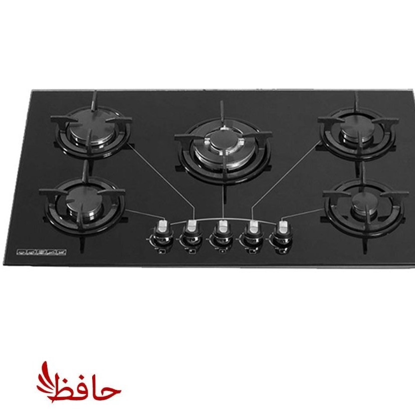 اجاق گاز صفحه ای جنرال مدل لورن 5 شعله شیشه ای