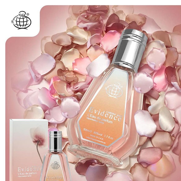 عطر ادکلن زنانه ایوروشه اویدنس فراگرنس ورد (Fragrance World Evidence) 50 میل