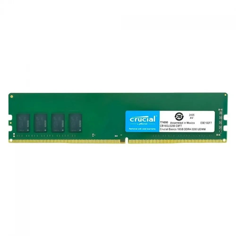 رم RAM کامپیوتر DDR4 کروشیال Crucial فرکانس 3200MHz تایمینگ CL22 حافظه 16GB کاملا نو و پلمپ بدون گارانتی