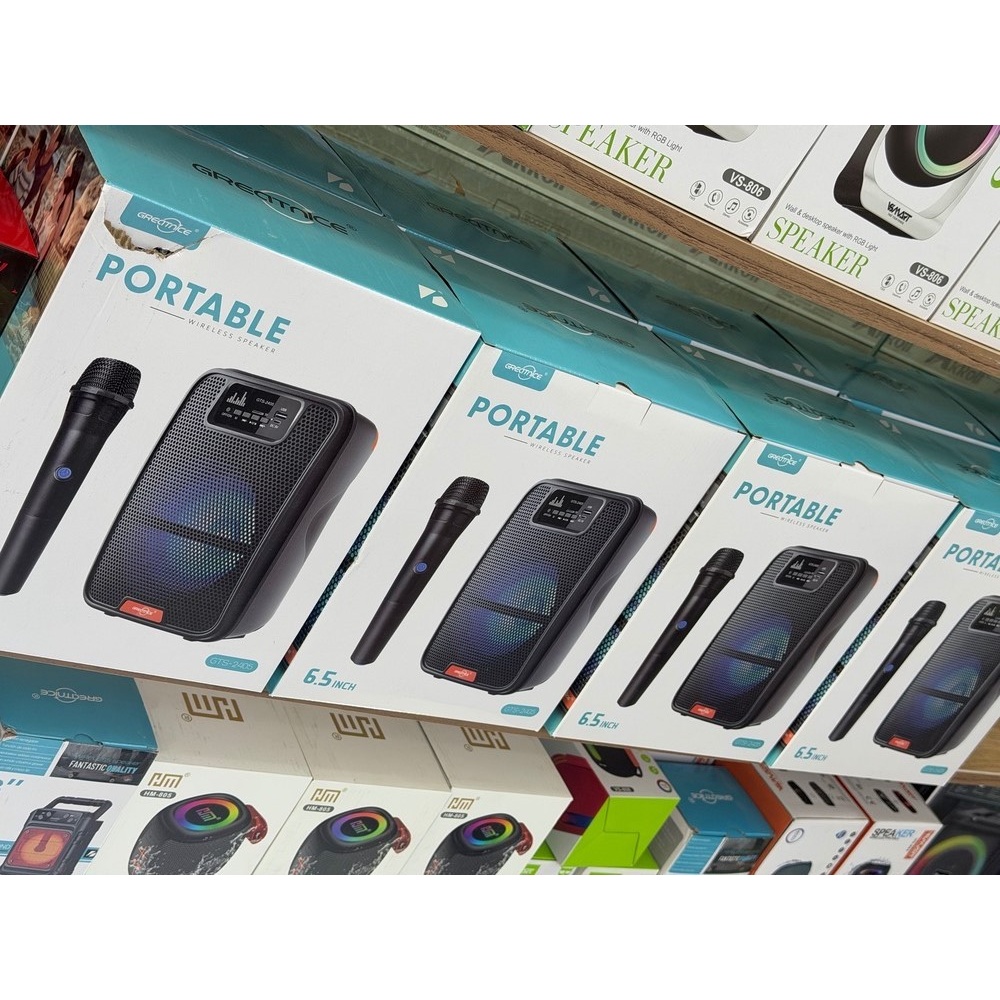 اسپیکر قابل حمل GREATNICE مدل GTS-2405 به همراه میکروفون اختصاصی، درایور 6.5 اینچی و قابلیت رقص نور