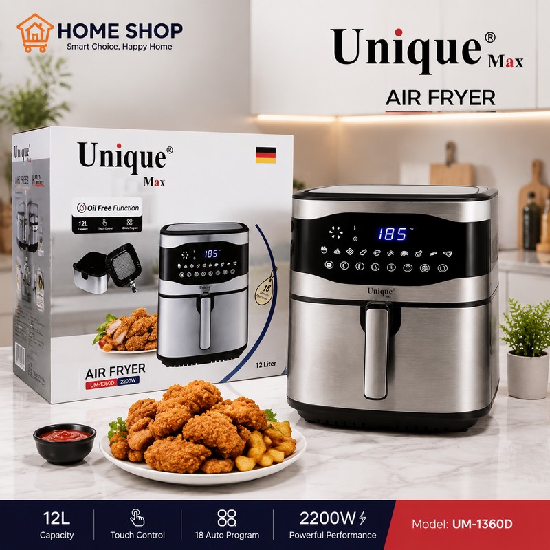 سرخ کن Unique Max مدل UM-1360D با طراحی آلمانی - ظرفیت 12 لیتر
