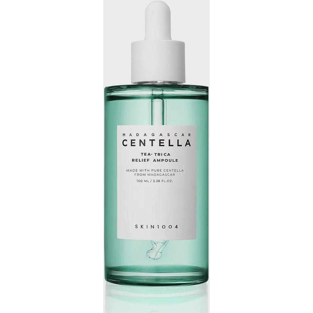 سرم آمپول سنتلا اسکین 1004 مدل Madagascar Centella Tea-Trica Relief Ampoule حجم 100 میل ضد جوش، کنترل چربی و تسکین ده...
