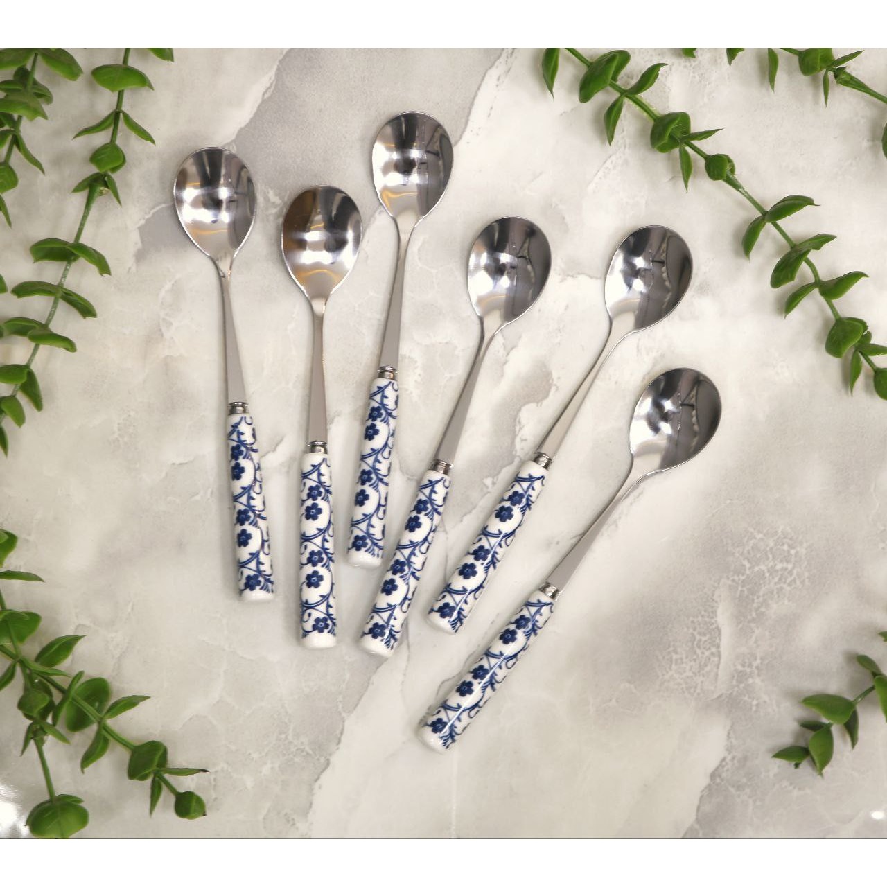 قاشق شربت خوری گل آبی