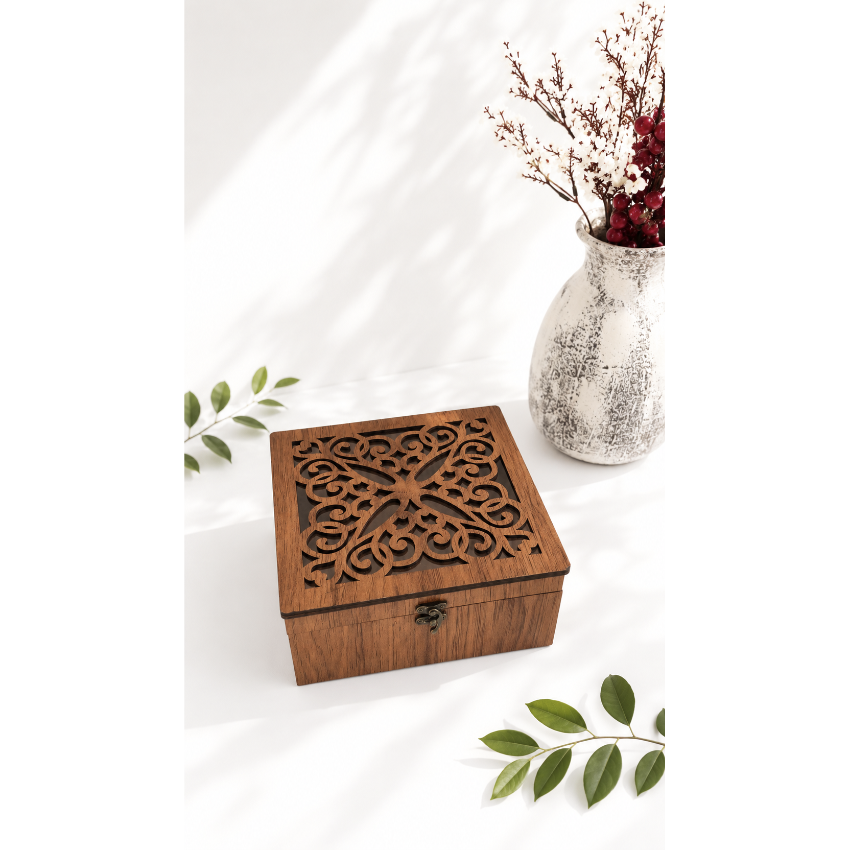 باکس چوبی آجیل و خشکبار طرح لادن(فندقی)
