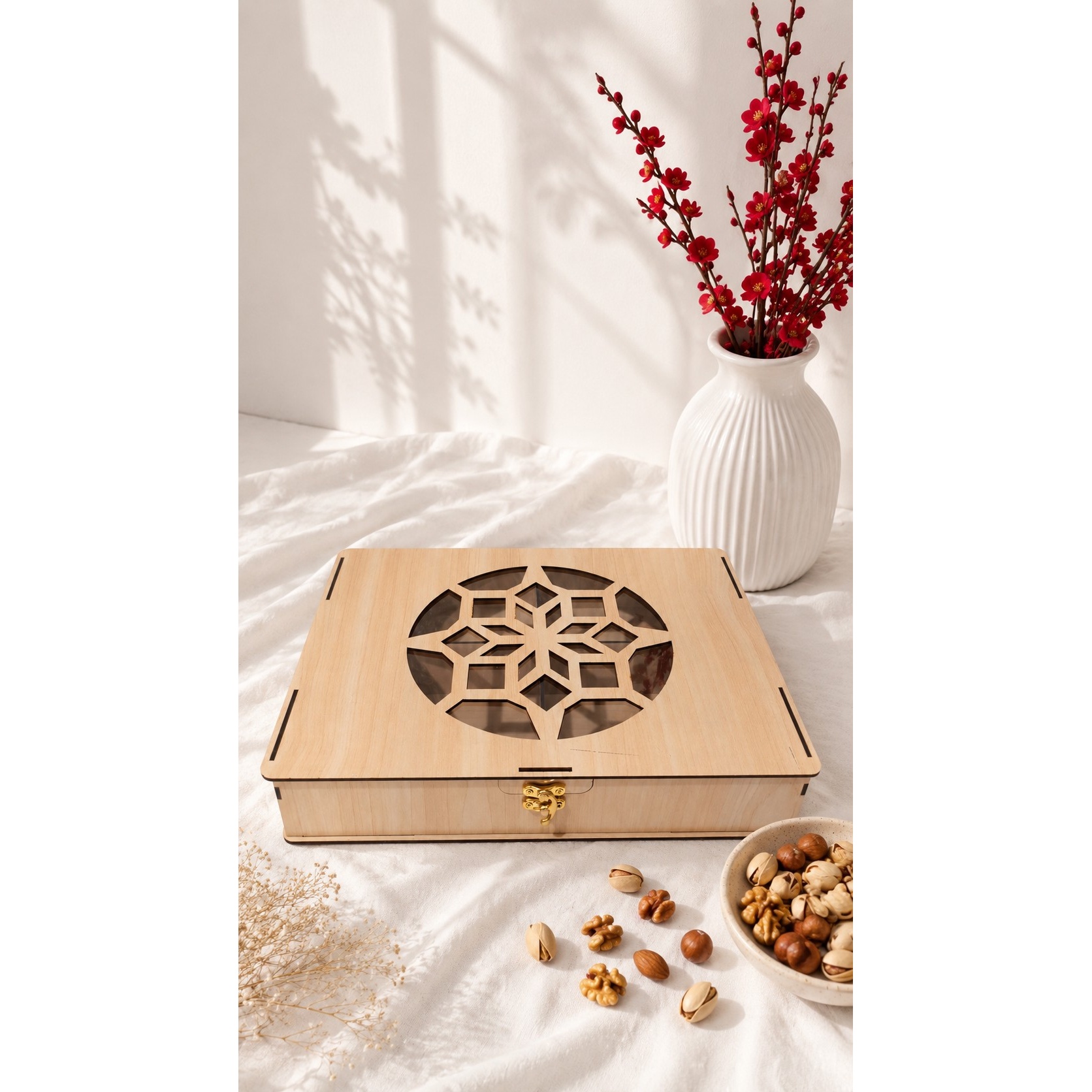 باکس چوبی آجیل و خشکبار طرح آتریسا کد2(افرا)