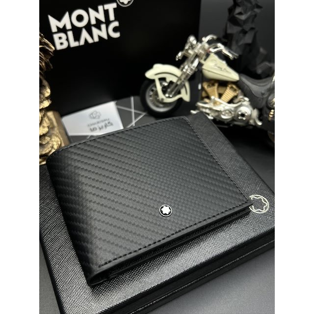 کیف پول مردانه مونتبلان چرم فیبرکربن کد 04