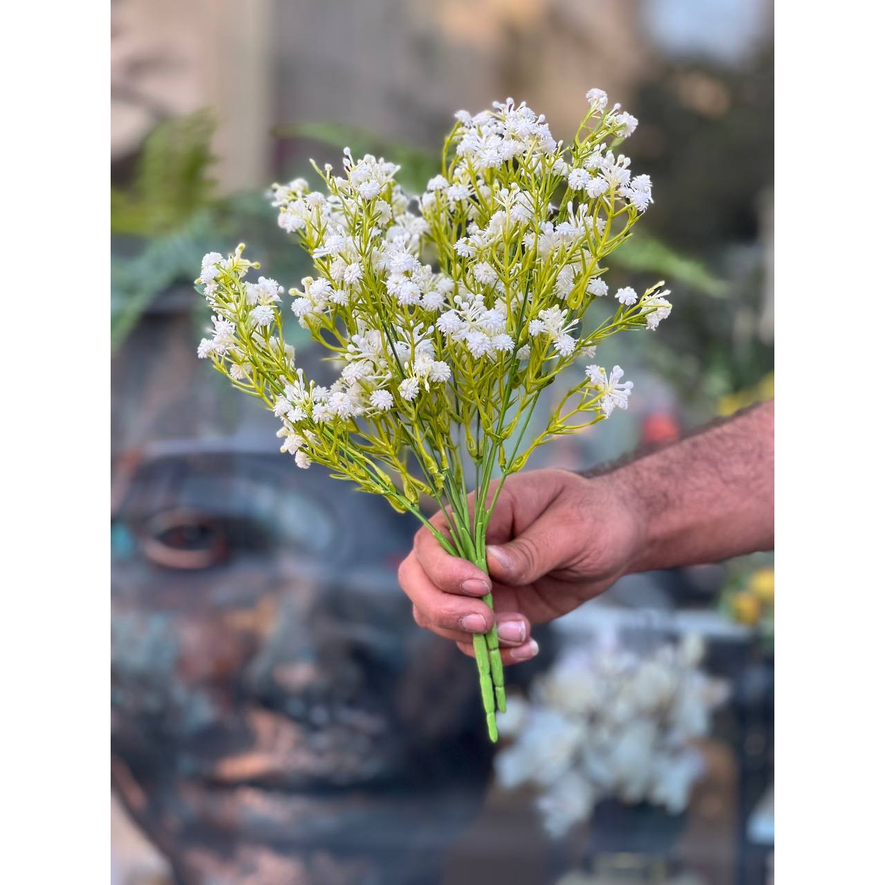 گل مصنوعی ژیپسوفیلا سبز کمرنگ (عروس)