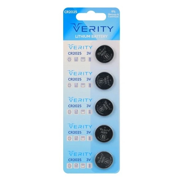 باتری سکه ای وریتی (VERITY) مدل CR2025 ولتاژ 3 ولت - 1 عددی