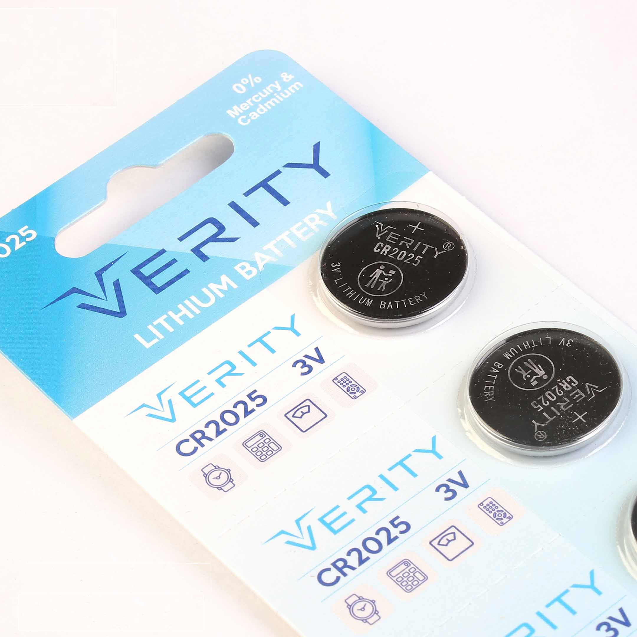 باتری سکه ای وریتی (VERITY) مدل CR2025 ولتاژ 3 ولت - 1 عددی