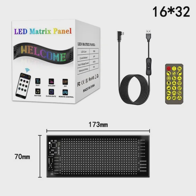 پنل ماتریکسی LED سایز 17 در 7 سانتی متر