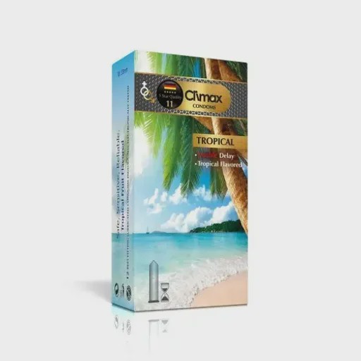 کاندوم مدل Tropical بسته 12 عددی کلایمکس Condom Model Tropical Pack 12 pcs Climax