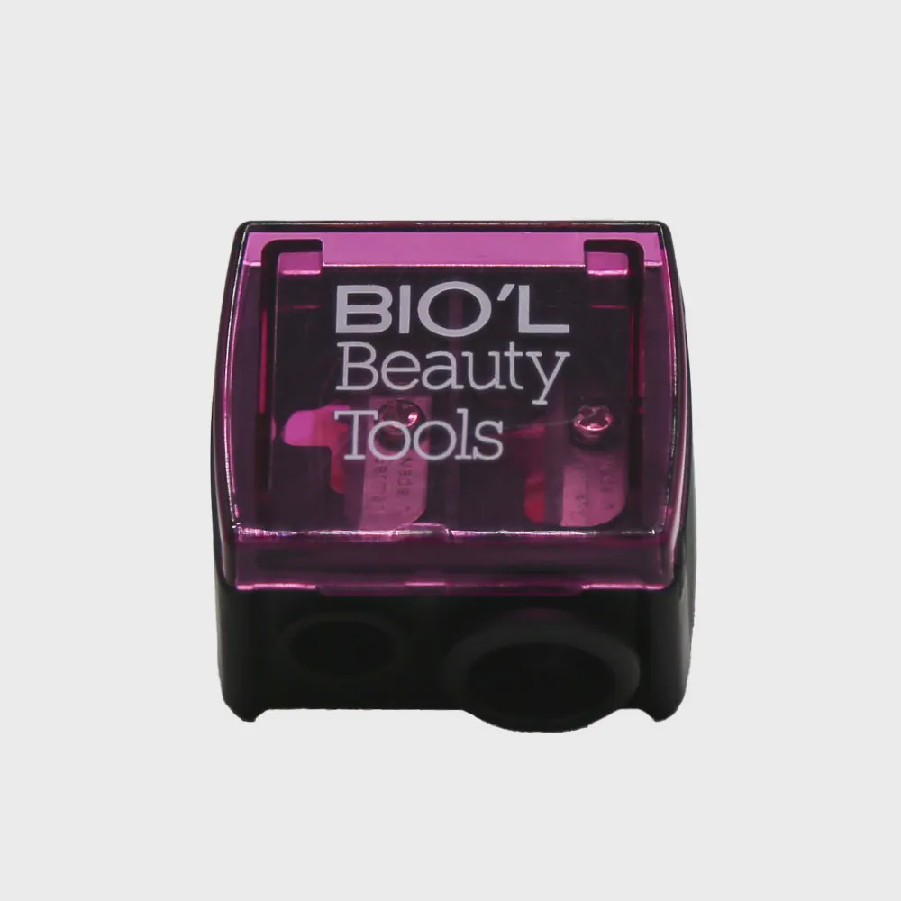 مداد تراش آرایشی دوقلو درب دار با پاک کننده بیول Pencil Sharpener Sharpe Diem Sharpener Biol