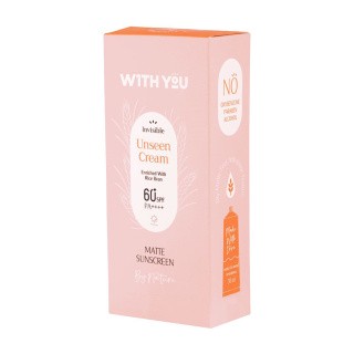کرم ضد آفتاب بی رنگ ویت یو با SPF 60 حجم 50 میلی لیتر With You Sunscreen Cream SPF60 50ml