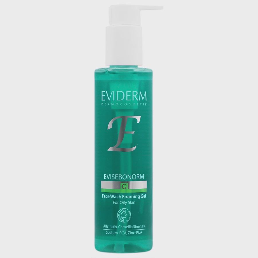 فوم ژل پوست چرب اوی سبونورم اویدرم  Evisebonorm Face Wash Foaming Gel For Oliy Skin eviderm