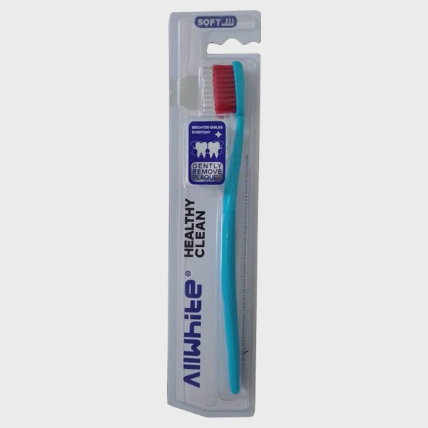مسواک آل وایت مدل Healthy Clean با برس نرم Allwhite Soft Healthy Clean Toothbrush