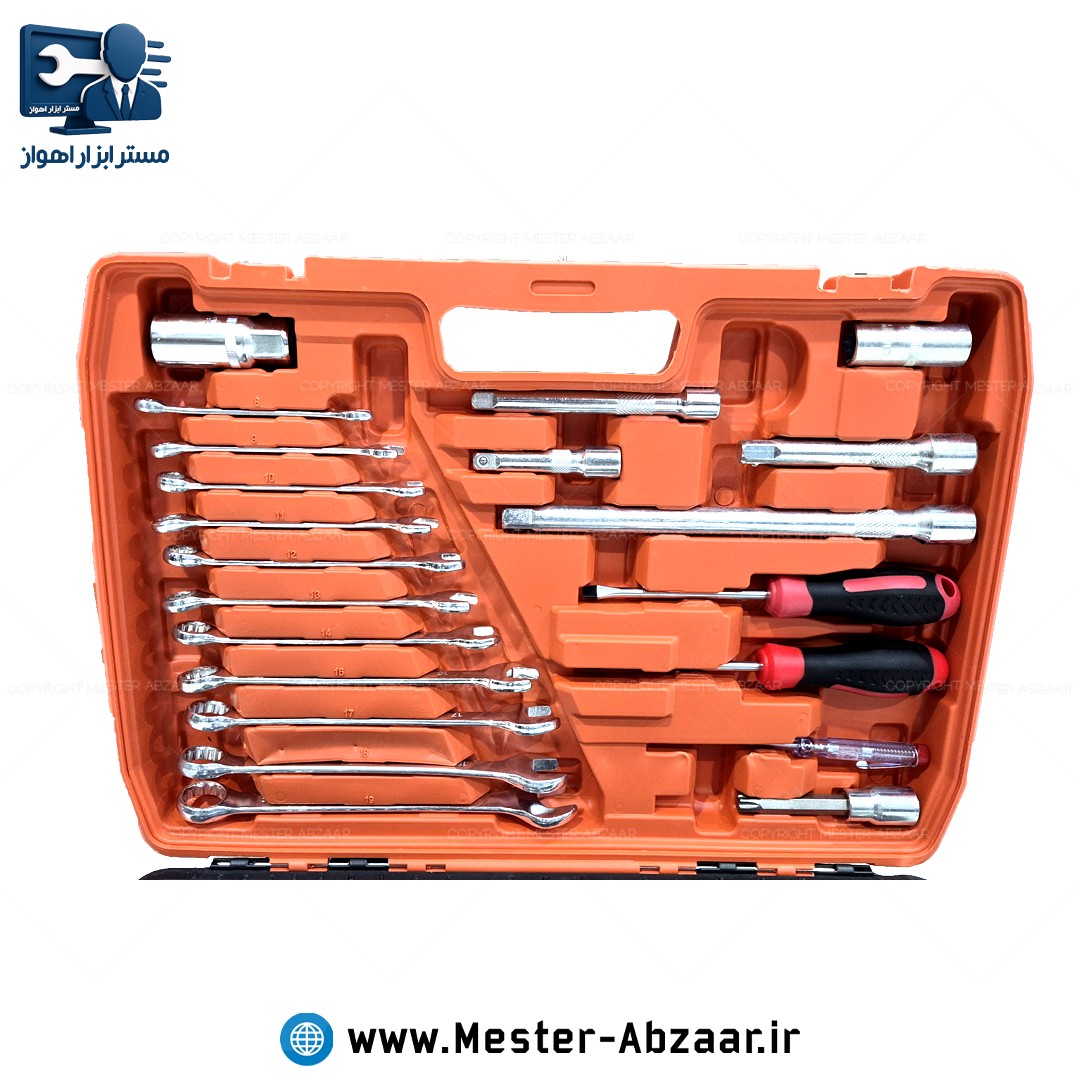 جعبه بکس و بیت 121 پارچه کروم وانادیوم مدل نیو تولز NEW TOOLS 121PCS پیچ گوشتی و آلن