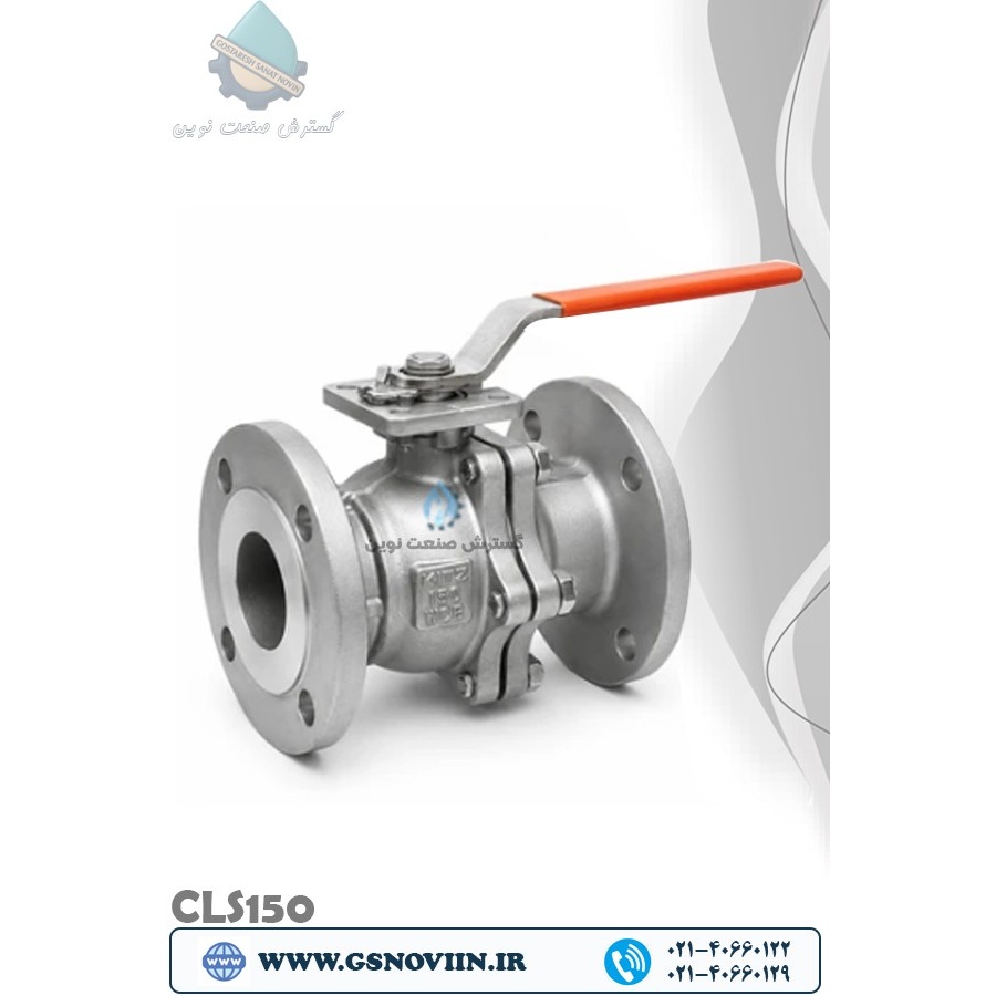 شیر توپی فولادی کلاس 150 فلنجی ASTM A216 WCB