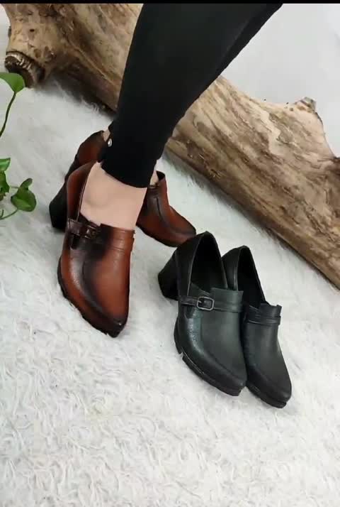 کفش طبی زنانه مدل سگک دار پاشنه 5