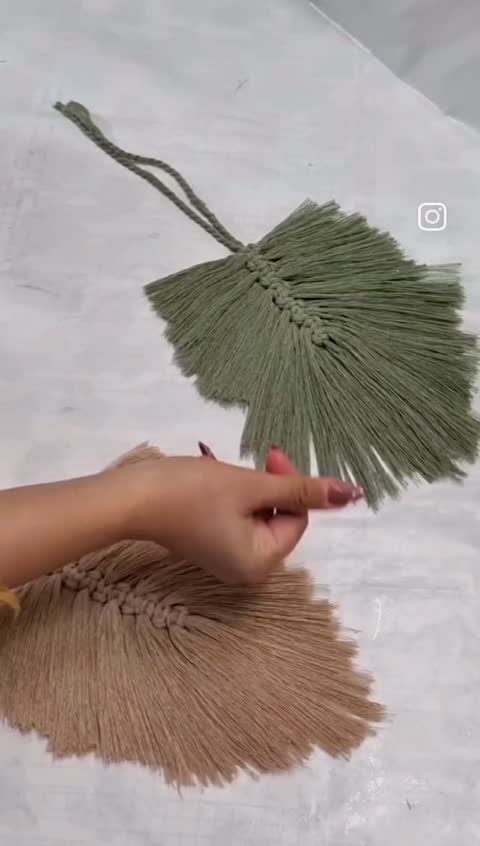 دیوارکوب برگ مکرومه پاپیروس