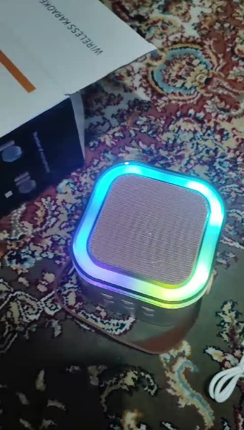 اسپیکر میکروفون TK12 بلوتوث دار و چراغ دار در رنگبندی مختلف