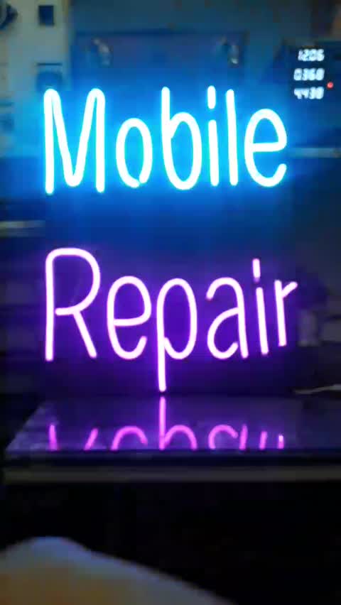 تابلو نیون فلکسی متن mobile repair (تعمیرات موبایل)