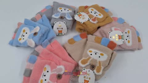 دستکش بچگانه طرح خرگوش کد 1529 (رنگبندی)