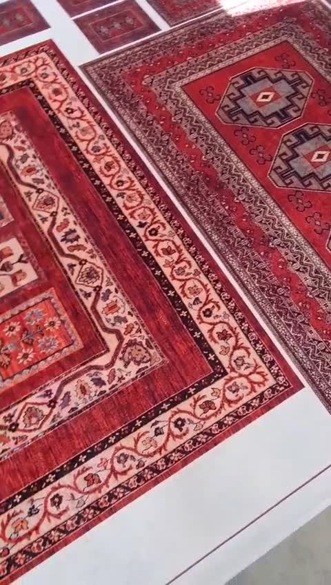 فرش مستطیلی چاپی هازان ترک کرایه پس کرایه