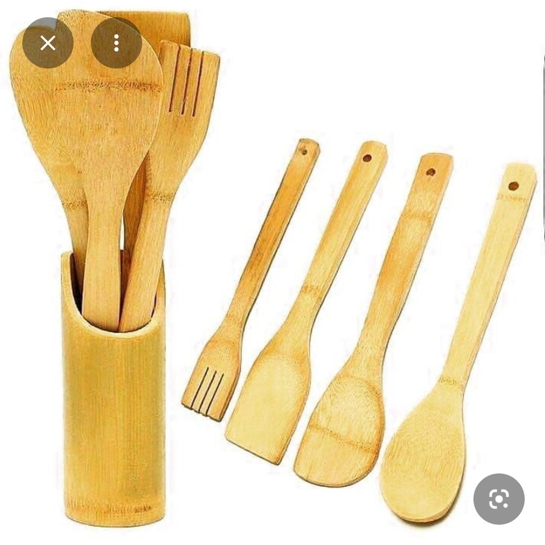 کفگیر ملاقه چوبی بامبو